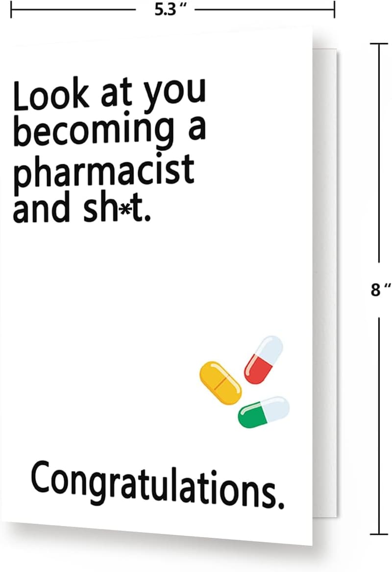 Humorvolle Abschlusskarte für Apotheker-Absolventen