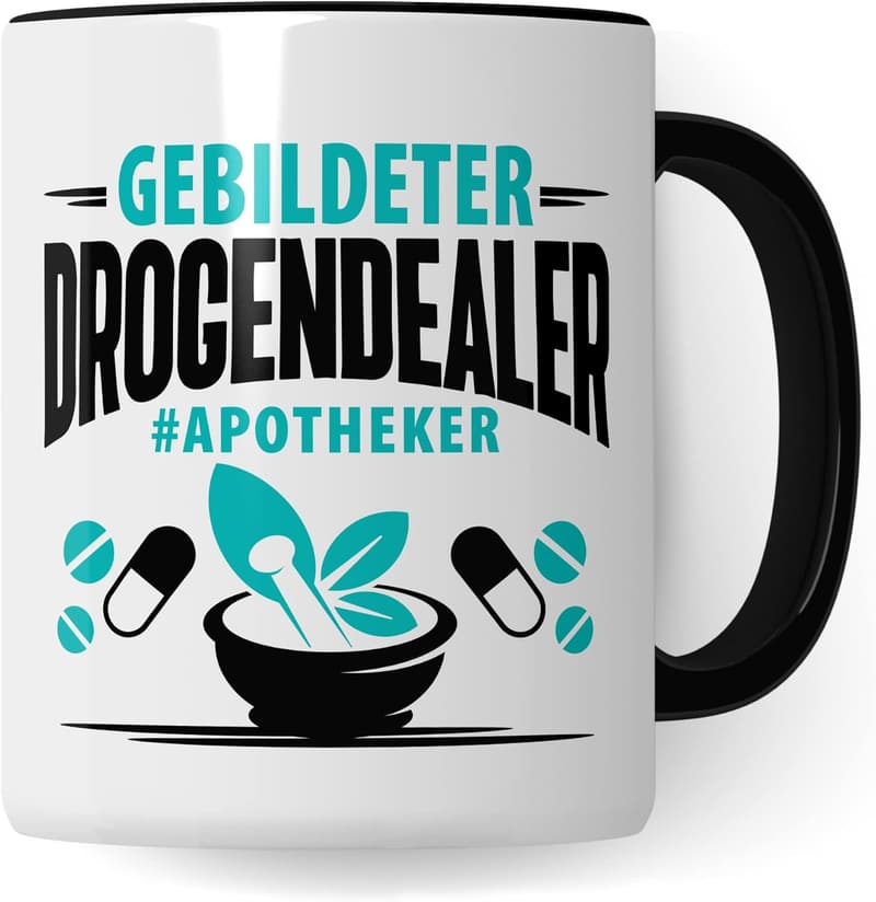 Lustige Kaffeetasse für Apotheker | Humorvolles Geschenk für Kollegen