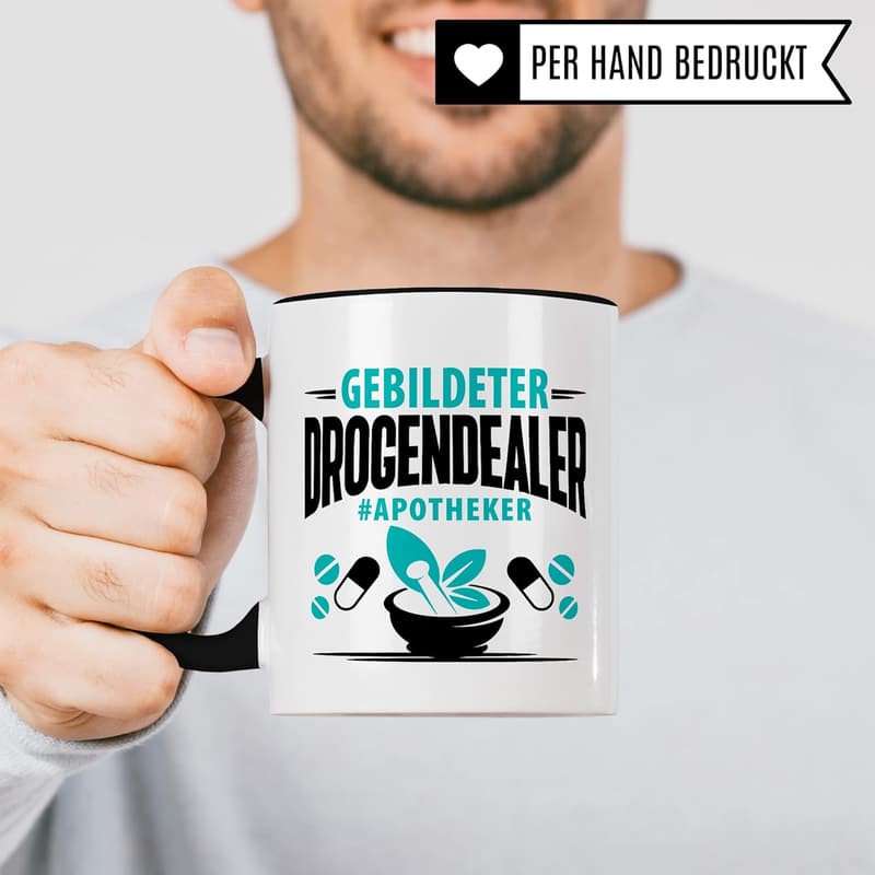 Lustige Kaffeetasse für Apotheker | Humorvolles Geschenk für Kollegen