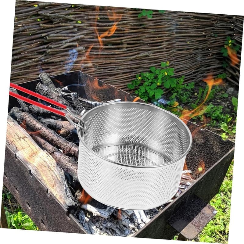 Feuerkorb Grillausrüstung aus Edelstahl mit Holzkohleanzünder