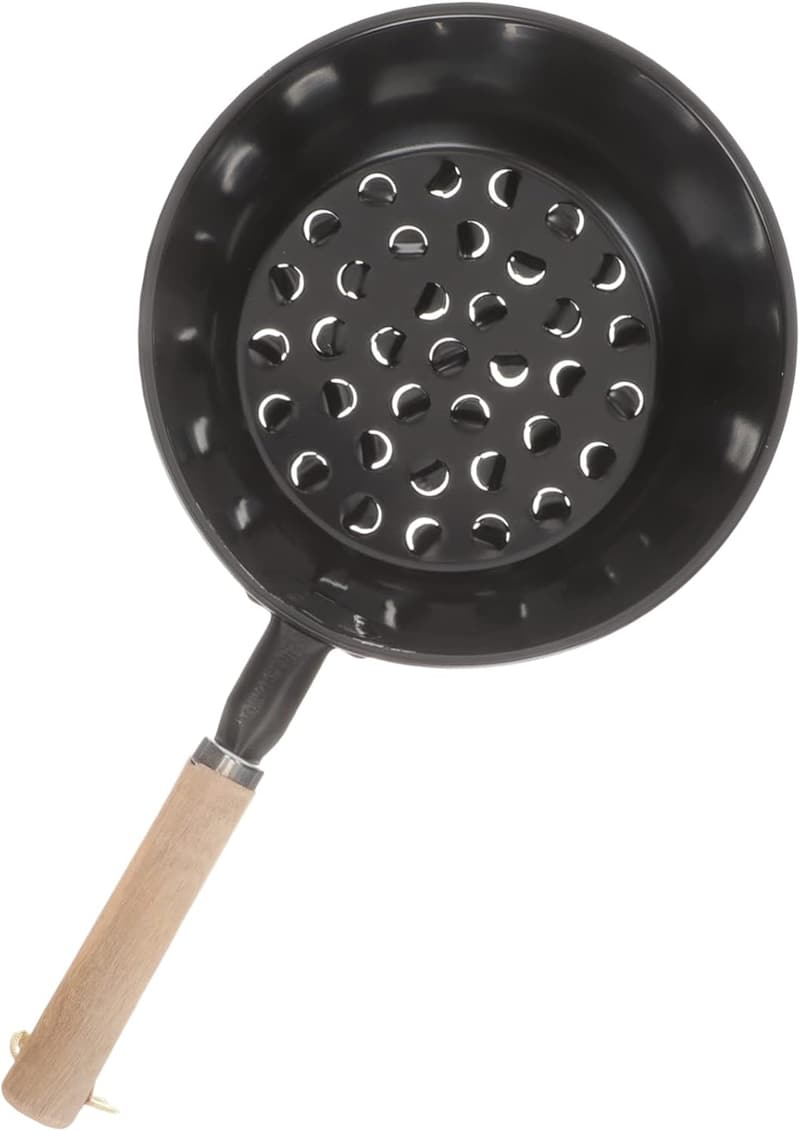 Tragbarer Holzkohlegrill mit Holzgriff für Camping und BBQ
