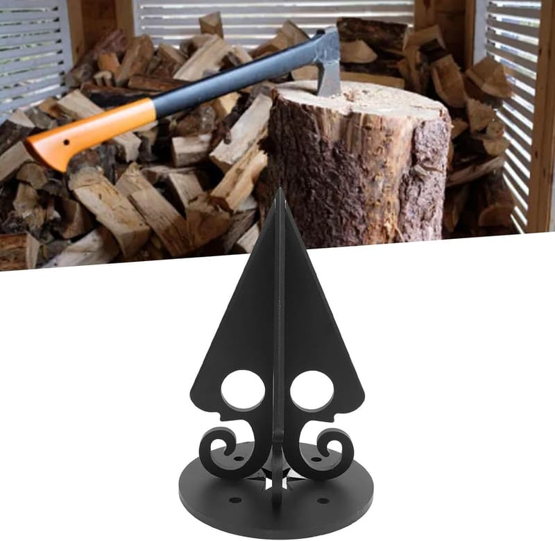 Holzspalter aus Hartstahl mit Diamantkeil für Innen und Außen