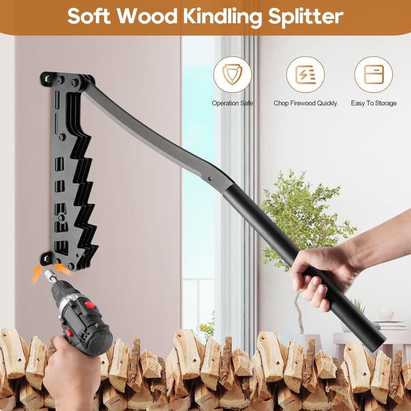 Manueller Holzspalter für Weichholz mit Verlängerungsgriff - Indoor & Outdoor