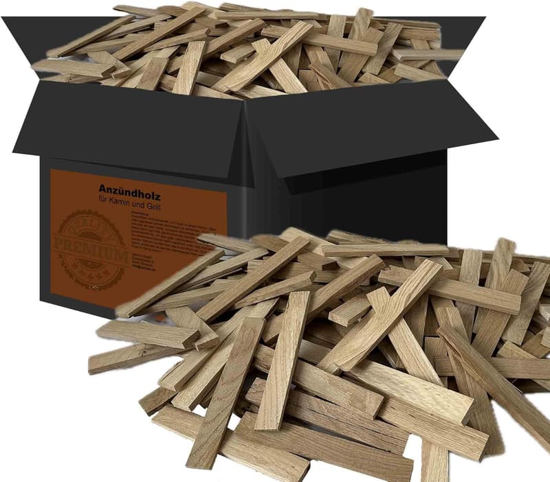 Premium Anfeuerholz 28 kg aus Eichenholz für Grill und Kamin