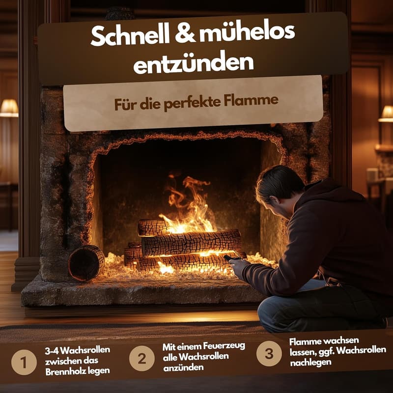 Umweltfreundliche Wachs Kaminanzünder aus Holzwolle – 5kg