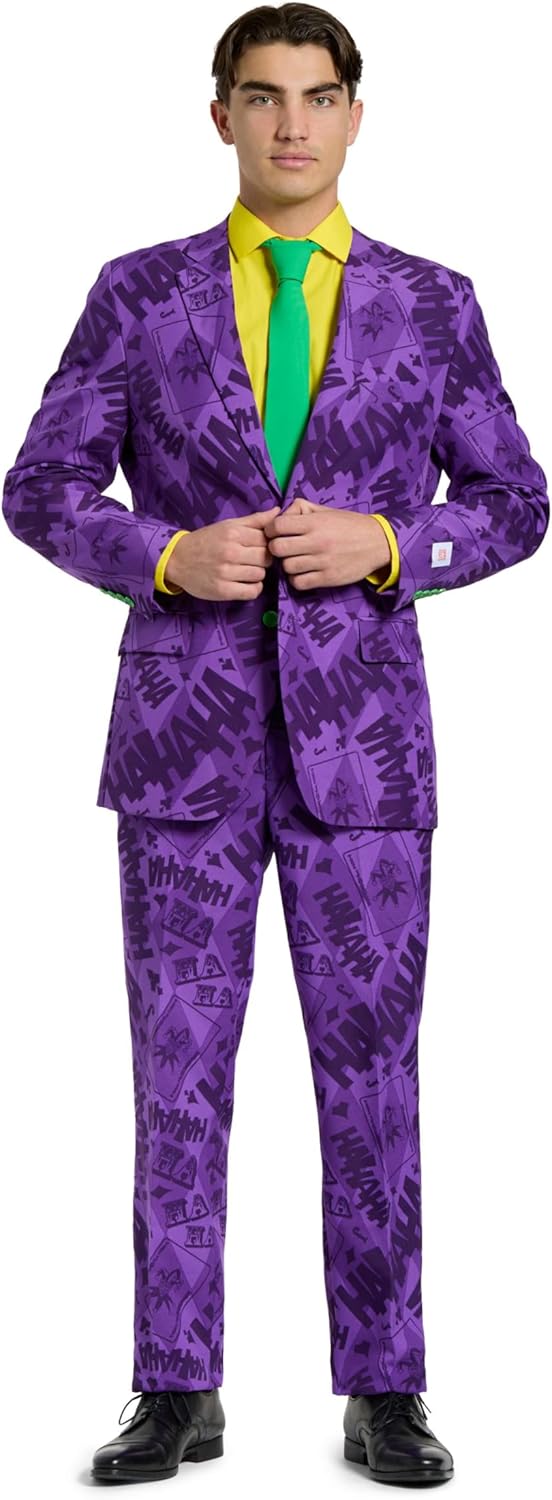 The Joker Kostüm für Herren – DC Comics Slim Fit Anzug mit Krawatte