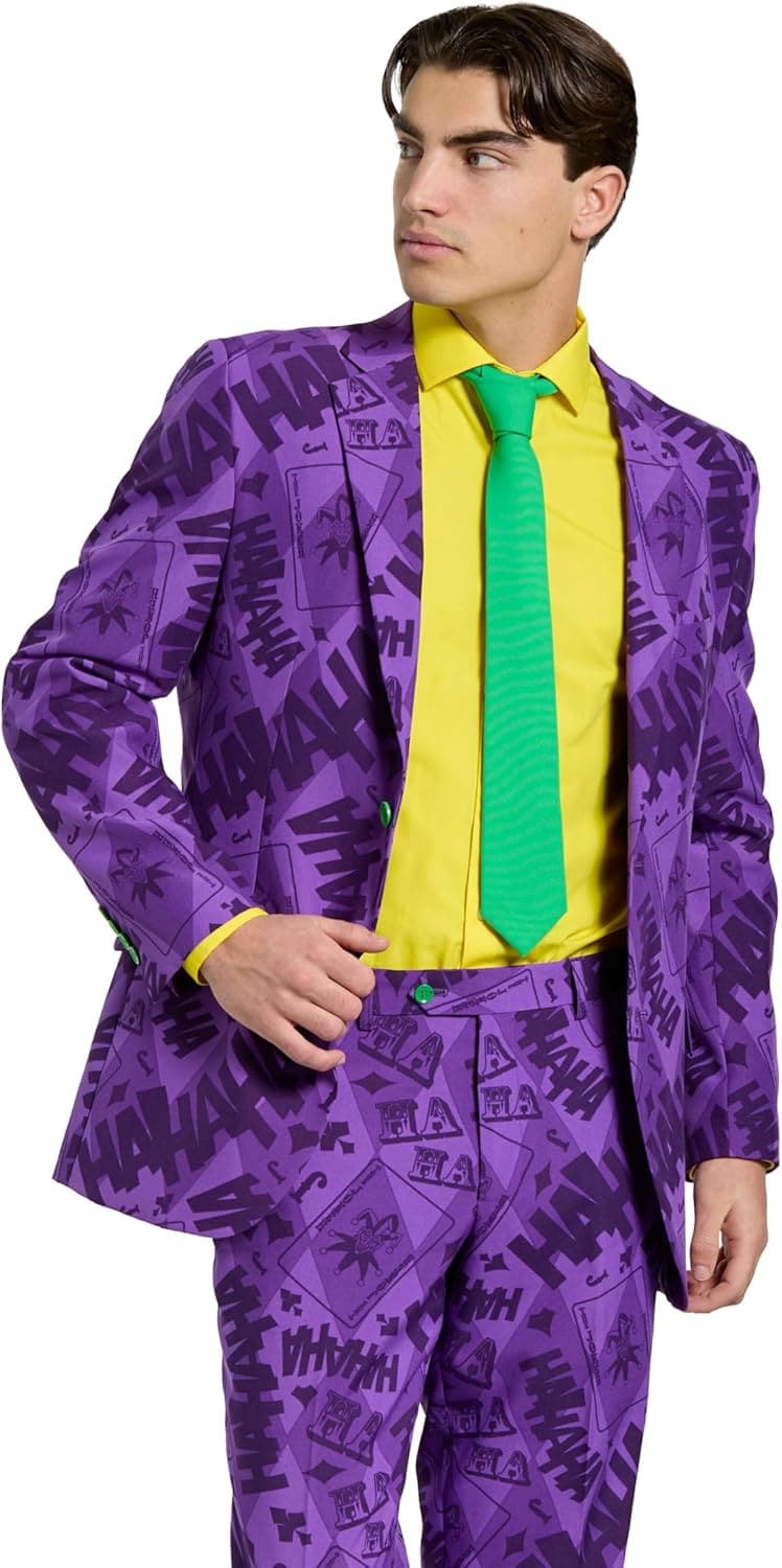 The Joker Kostüm für Herren – DC Comics Slim Fit Anzug mit Krawatte