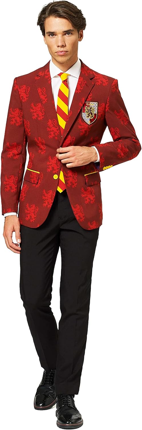 Superhelden Halloween Anzug für Herren - Komplettes Set mit Jackett, Hose und Krawatte