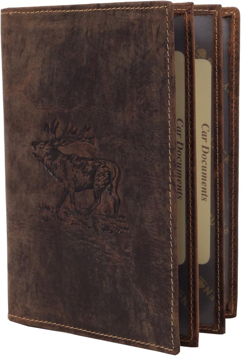 Vintage Leder Mappe 328 B in Braun, Einheitsgröße
