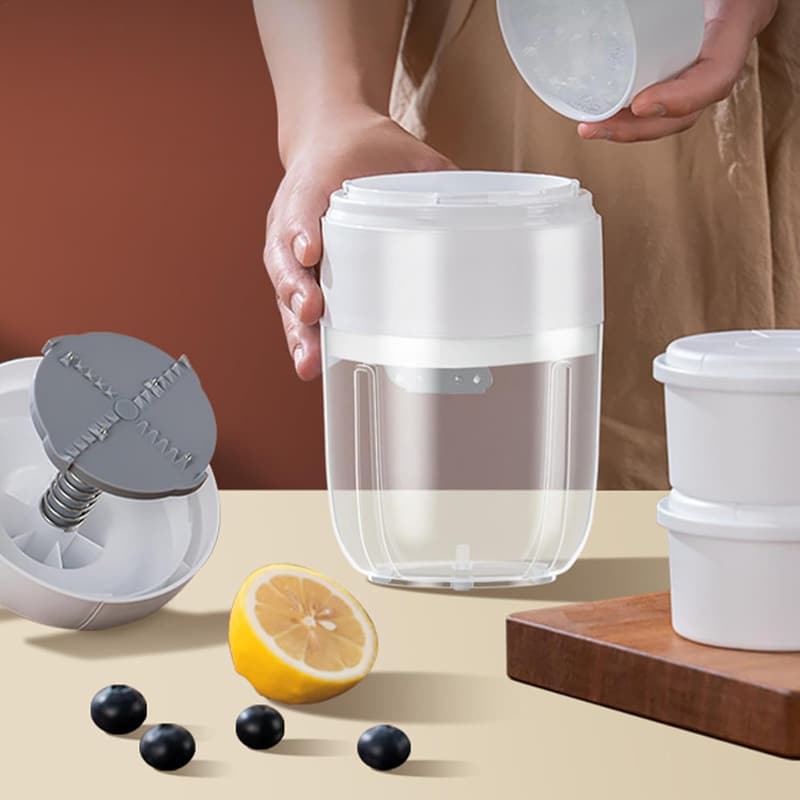 Schneekegelmaschine für Slush-Getränke mit Eishacker und Eisform