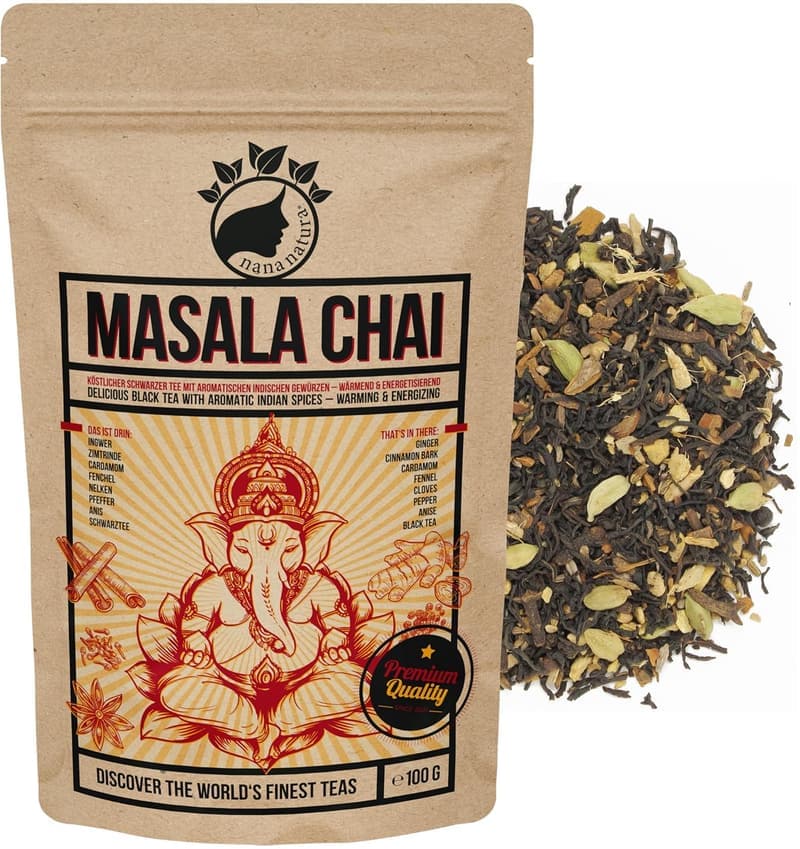 Masala Chai Tee 100g | 100% natürlich | aromatischer Schwarztee mit Gewürzen