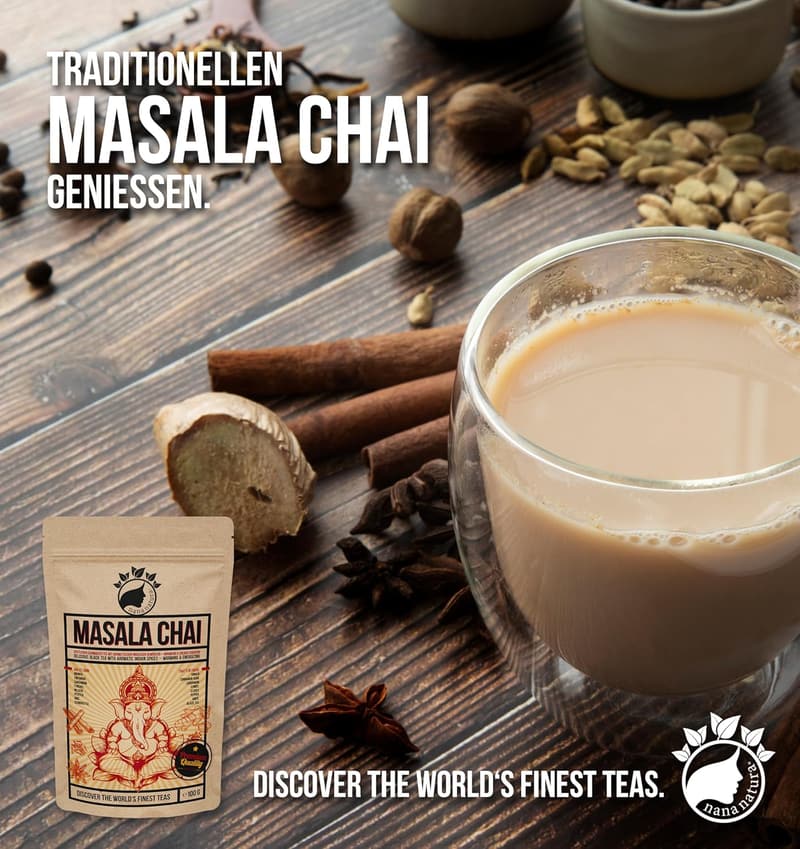 Masala Chai Tee 100g | 100% natürlich | aromatischer Schwarztee mit Gewürzen