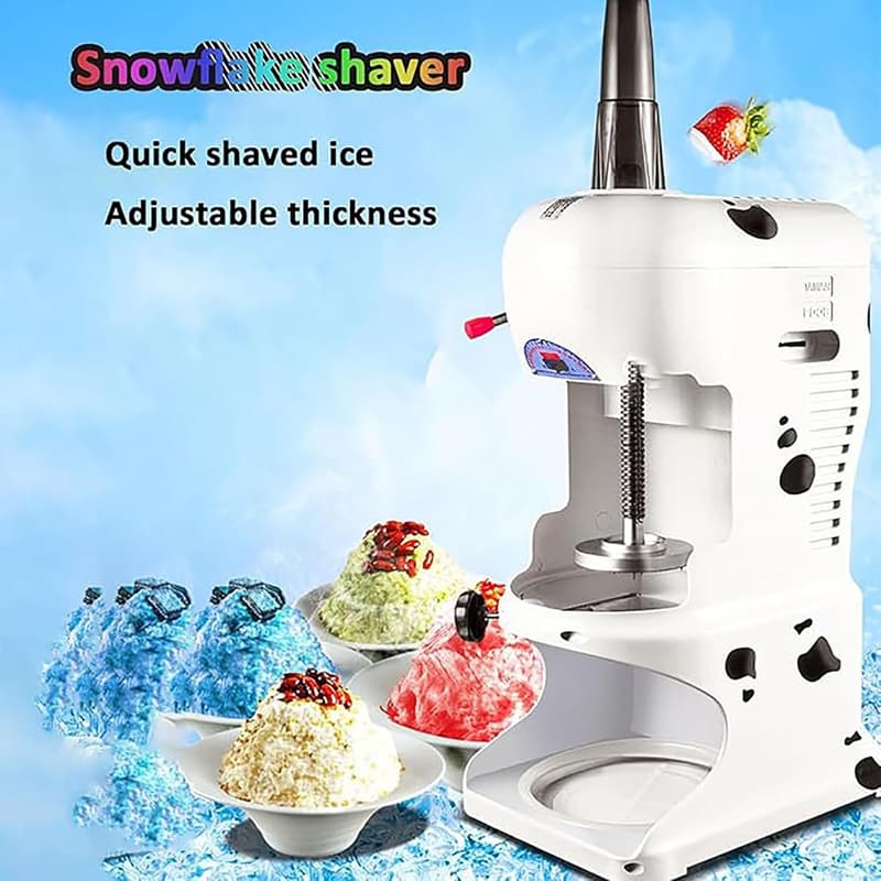 Elektrischer Schneekegel-Maker mit manuellem Hebegriff