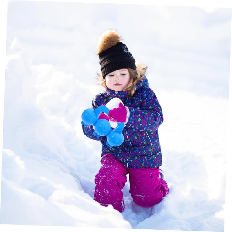 Winterspielzeug: 2er Set Schneeball-Clip aus Kunststoff