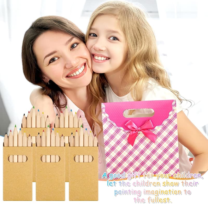Buntstift-Set für Kinder – 120 Mini Holzstifte im Karton