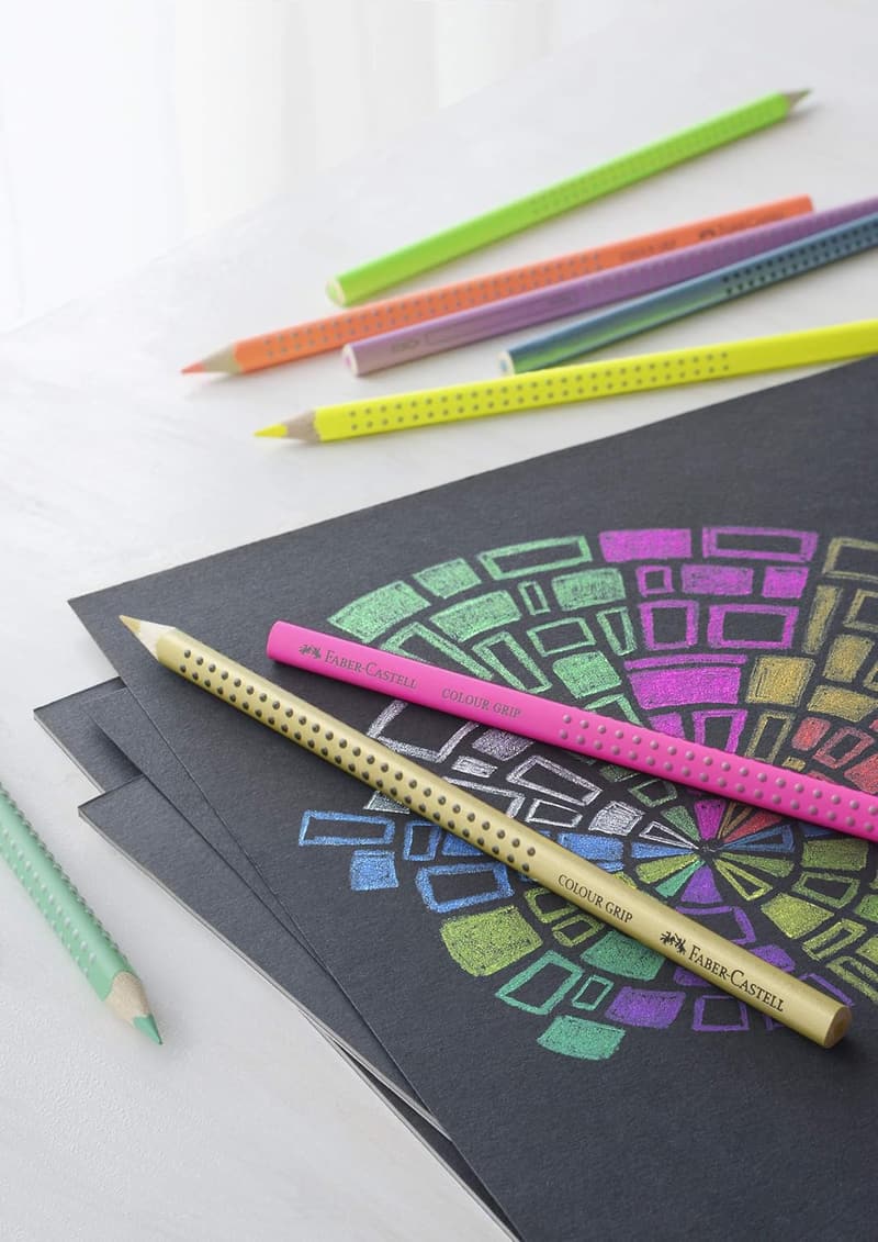 Faber-Castell Colour Grip Buntstiftset, 12 Farben, Etui