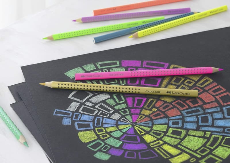 Faber-Castell Colour Grip Buntstiftset, 12 Farben, Etui