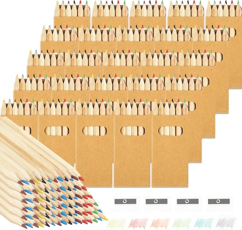 Deepton 120 Farben Buntstifte Set für Kinder mit 4 Spitzern
