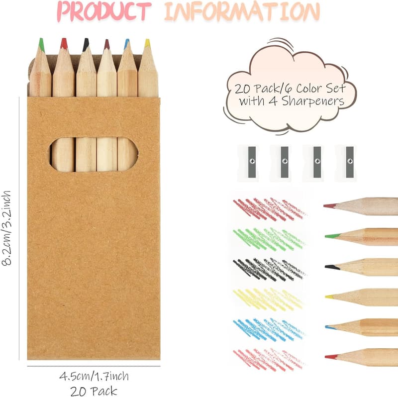 Deepton 120 Farben Buntstifte Set für Kinder mit 4 Spitzern