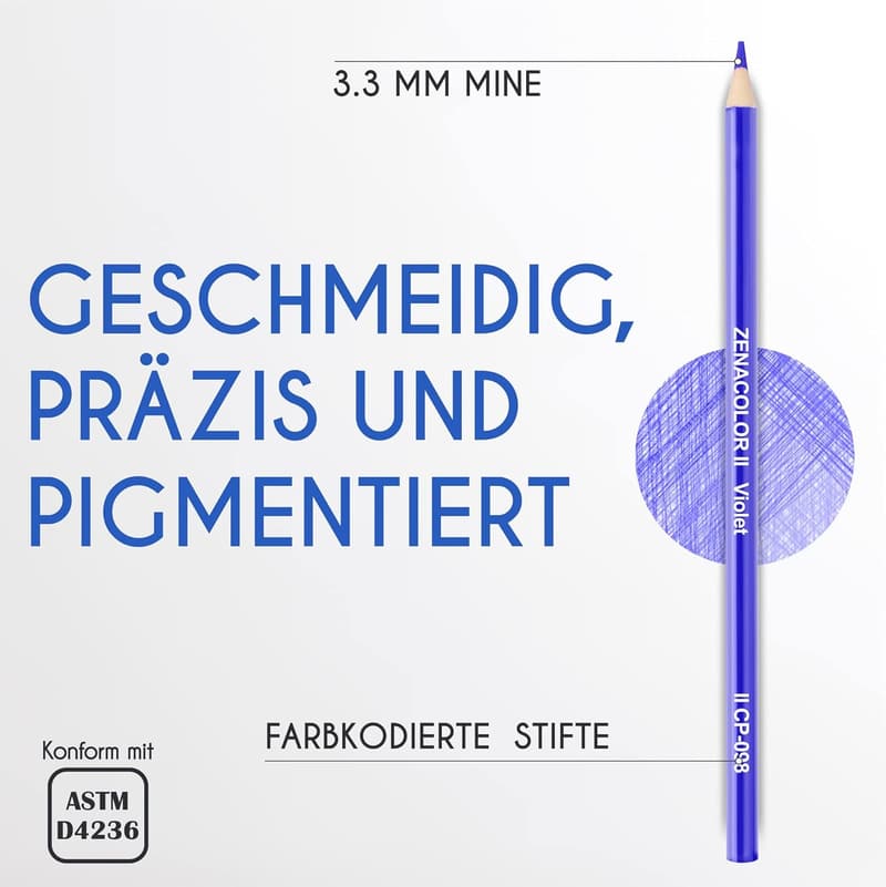 Professionelles Buntstiftset mit 160 nummerierten Holzstiften für Malbücher