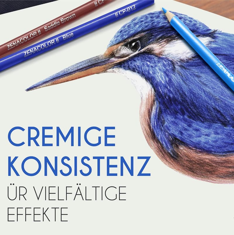 Professionelles Buntstiftset mit 160 nummerierten Holzstiften für Malbücher
