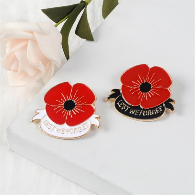 Mohnblumen-Broschen für Veteranen – 10 Stück Anstecknadeln