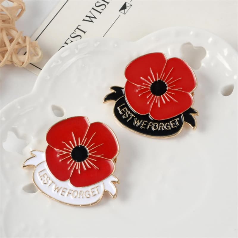 Mohnblumen-Broschen für Veteranen – 10 Stück Anstecknadeln