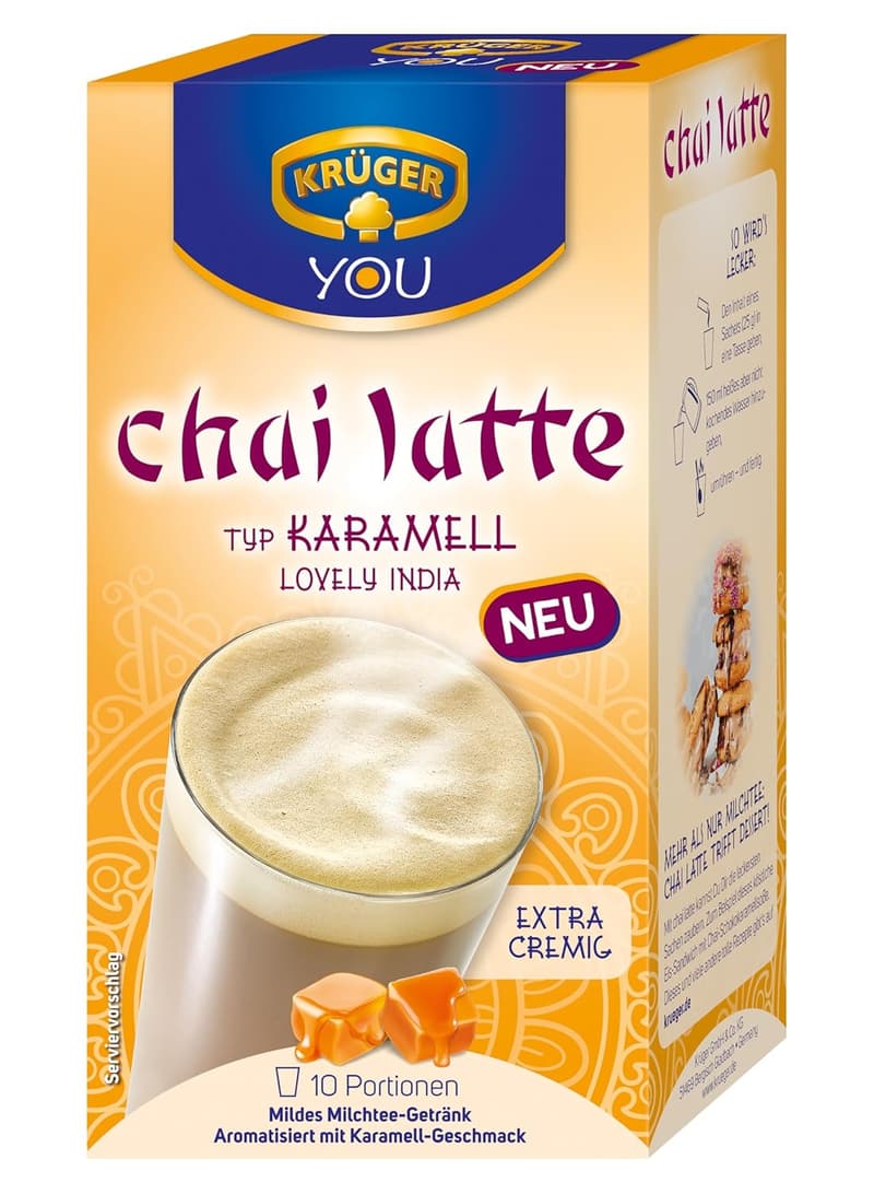 KRÜGER YOU Karamell Chai Latte, Instant-Tee 250 g (10x25 g)