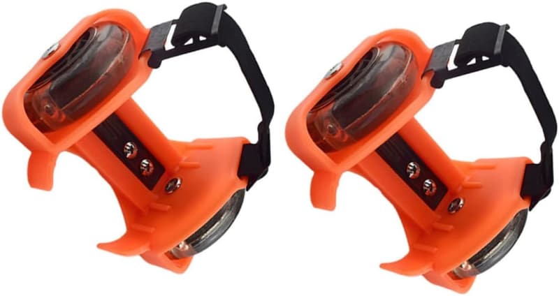 Verstellbare Rollschuhe mit leuchtenden Rädern – orange – für Kinder Spaß