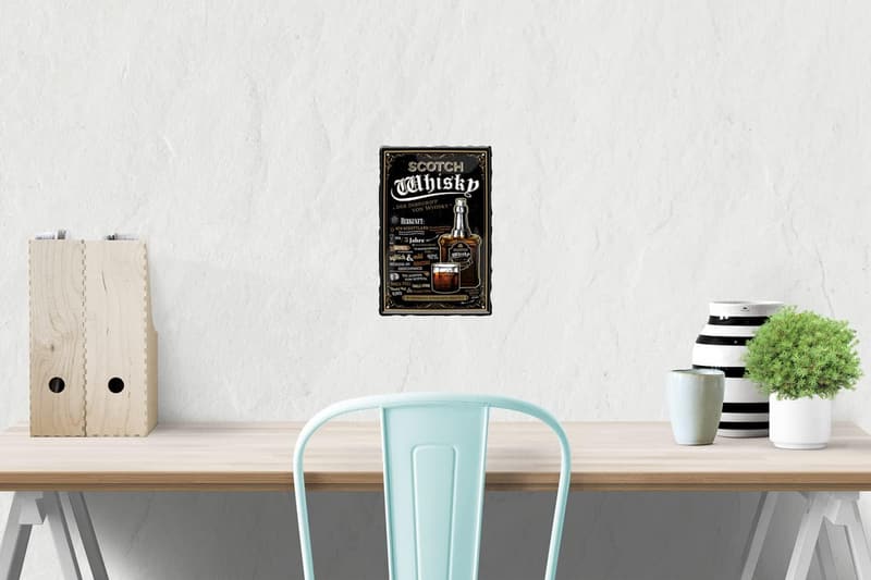 Scotch Whisky Blechschild – Vintage Deko für Whiskybar – 20x30 cm