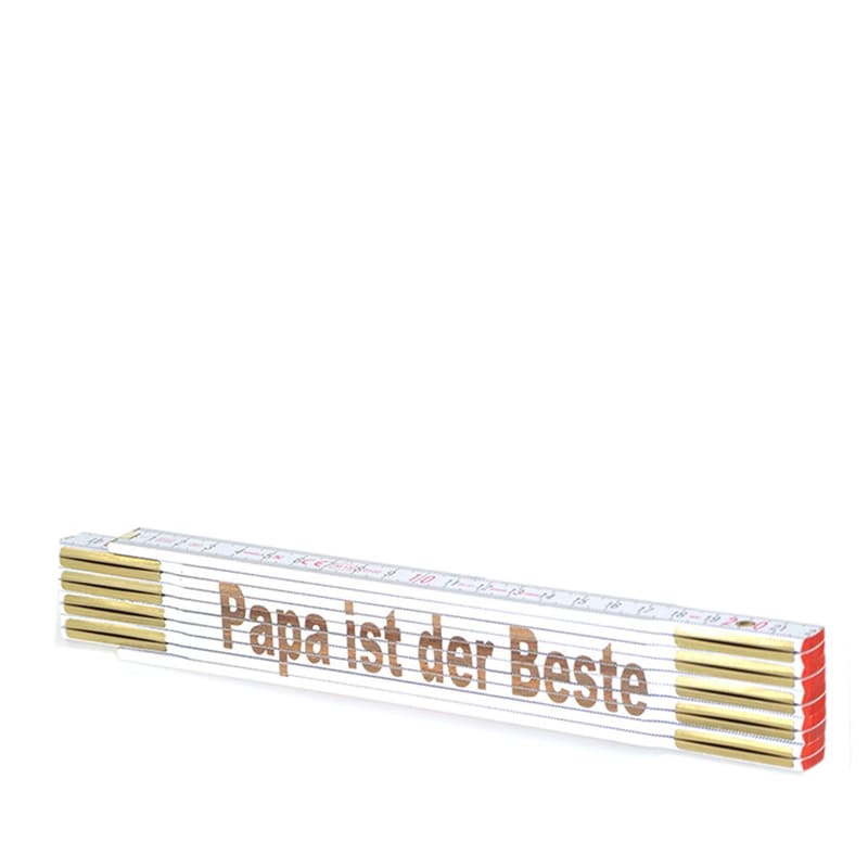 Personalisiertes Geschenk für Papa – Vatertag Bierbecher mit Zollstock