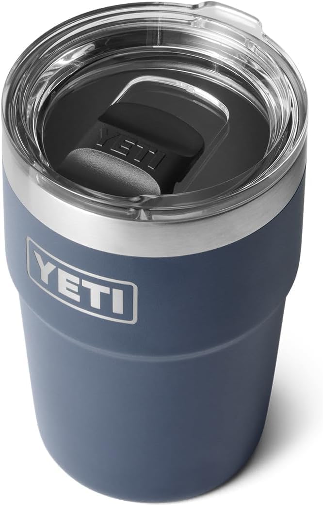 YETI Rambler 16 oz Stapelbarer Becher mit MagSlider Deckel, Navy
