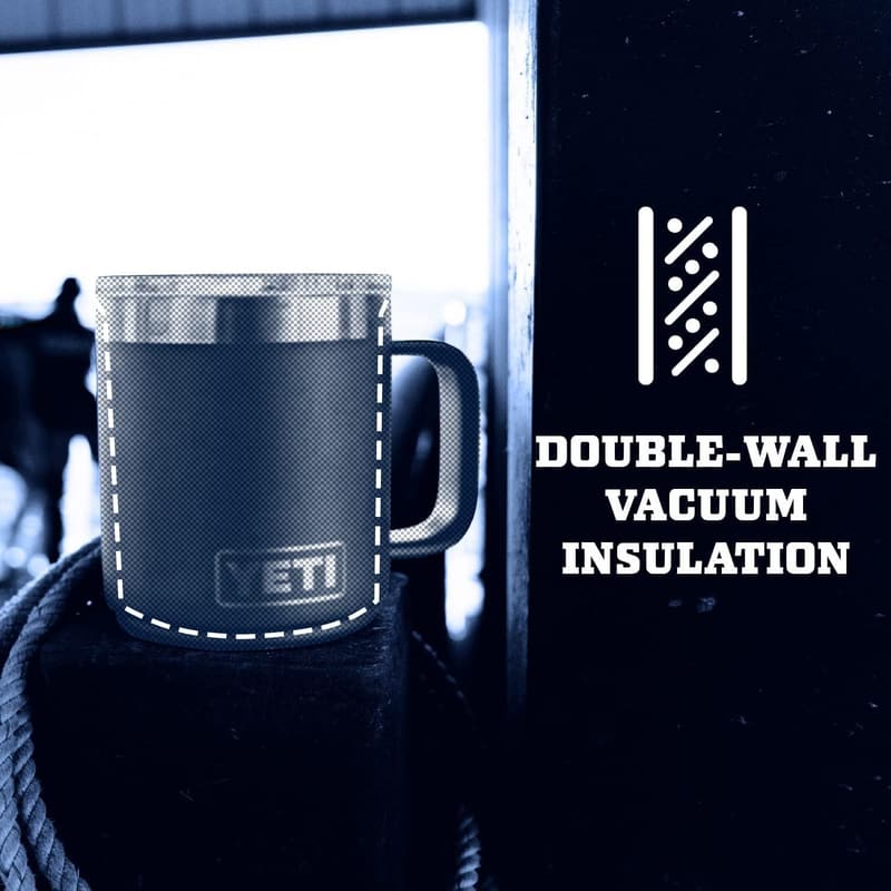 YETI Rambler Edelstahl-Tasse 10 oz in Schwarz
