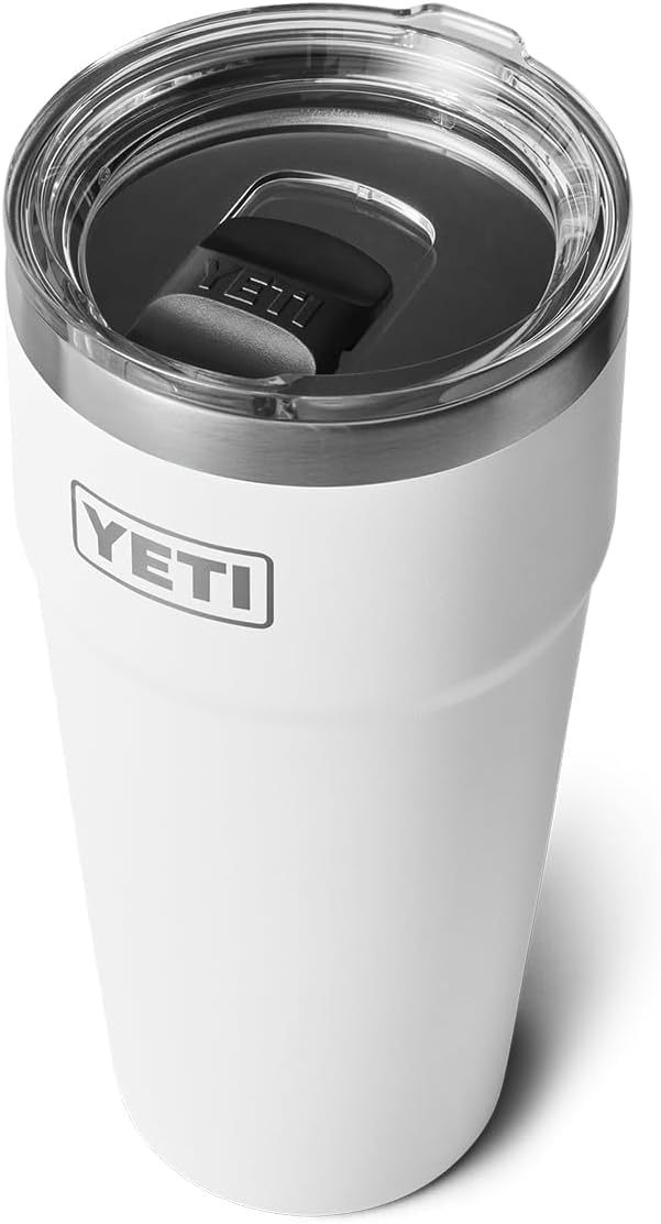 YETI Rambler 30 oz Stapelbarer Becher mit MagSlider Deckel, Weiß
