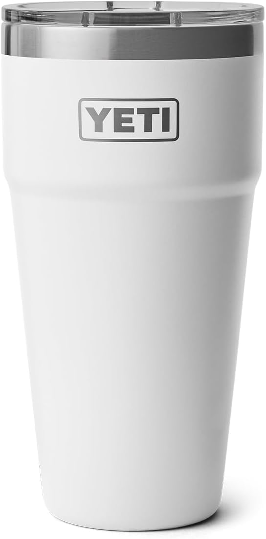 YETI Rambler 30 oz Stapelbarer Becher mit MagSlider Deckel, Weiß