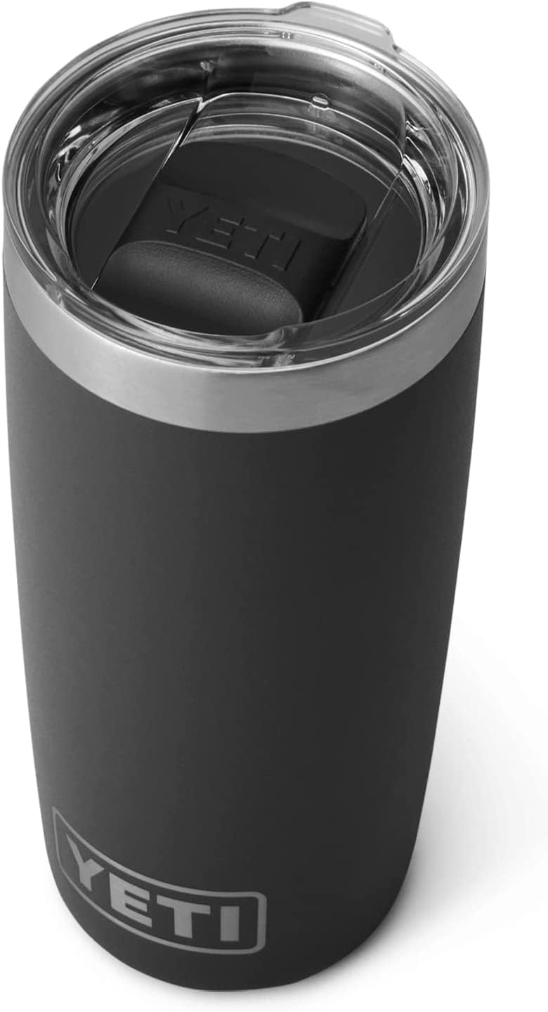 YETI Rambler Vakuum-Isolierter Edelstahl-Tumbler, 296 ml, Schwarz