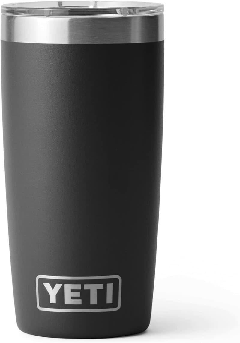 YETI Rambler Vakuum-Isolierter Edelstahl-Tumbler, 296 ml, Schwarz