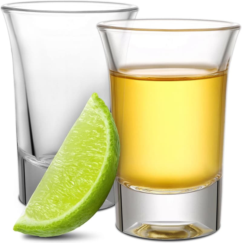 24 Spülmaschinenfeste Schnapsgläser aus Glas mit Dickem Boden