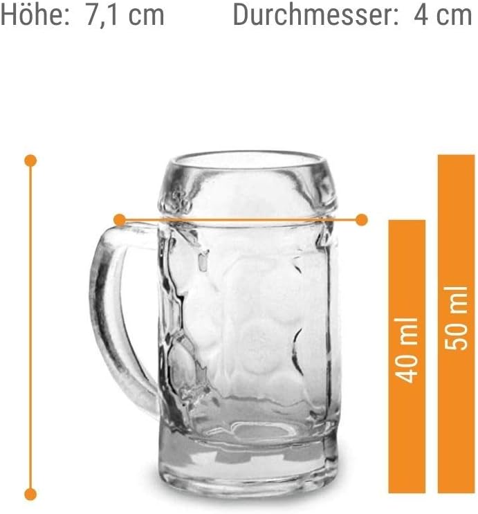 STÄLZLE ISAR Bier- und Schnapsgläser aus bruchresistentem Kristall, 12 x 40 ml