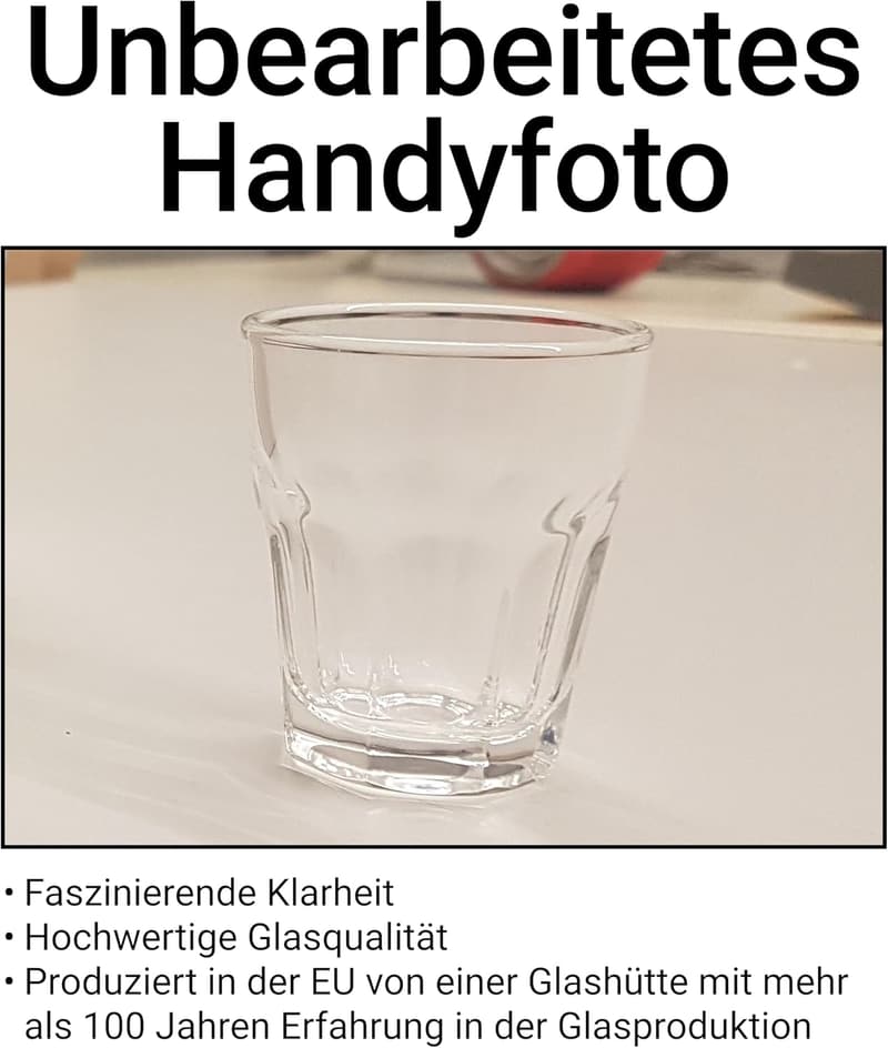 30 stapelbare Schnapsgläser 4cl - klar, Made in EU