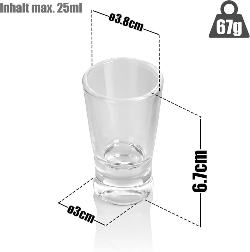 12er Set Schnapsgläser 2cl in Geschenkbox – spülmaschinenfest und hochwertig
