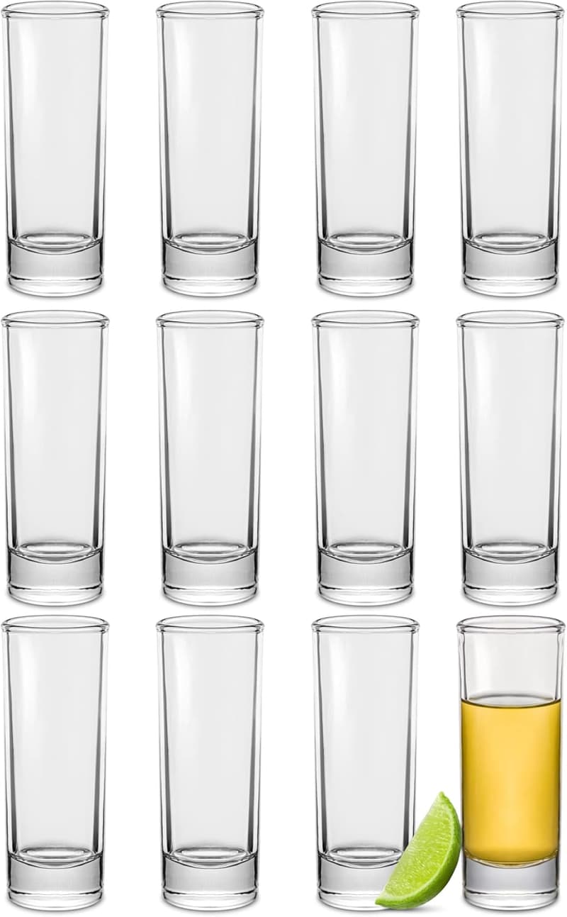 12er Set Hochglas Schnapsgläser 5cl – Spülmaschinenfest, Standfest