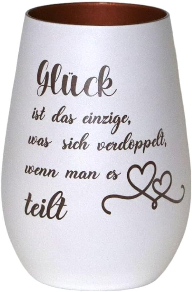 Windlicht Becher aus Kristallglas mit Gravur 