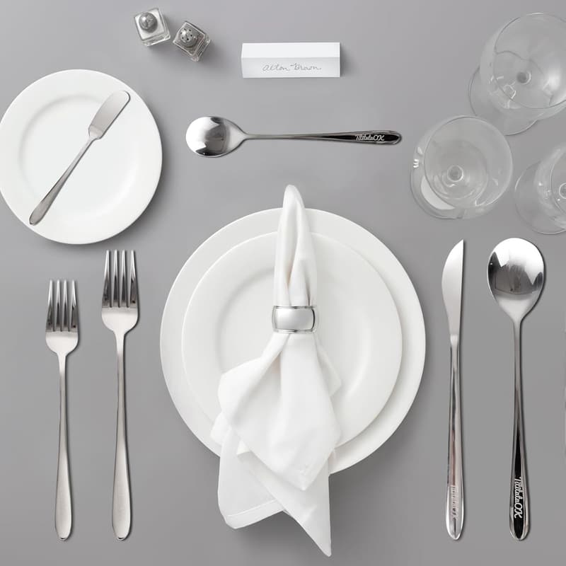 Edelstahl Besteckset 24-teilig, hochglanzpoliert, Silberfarben