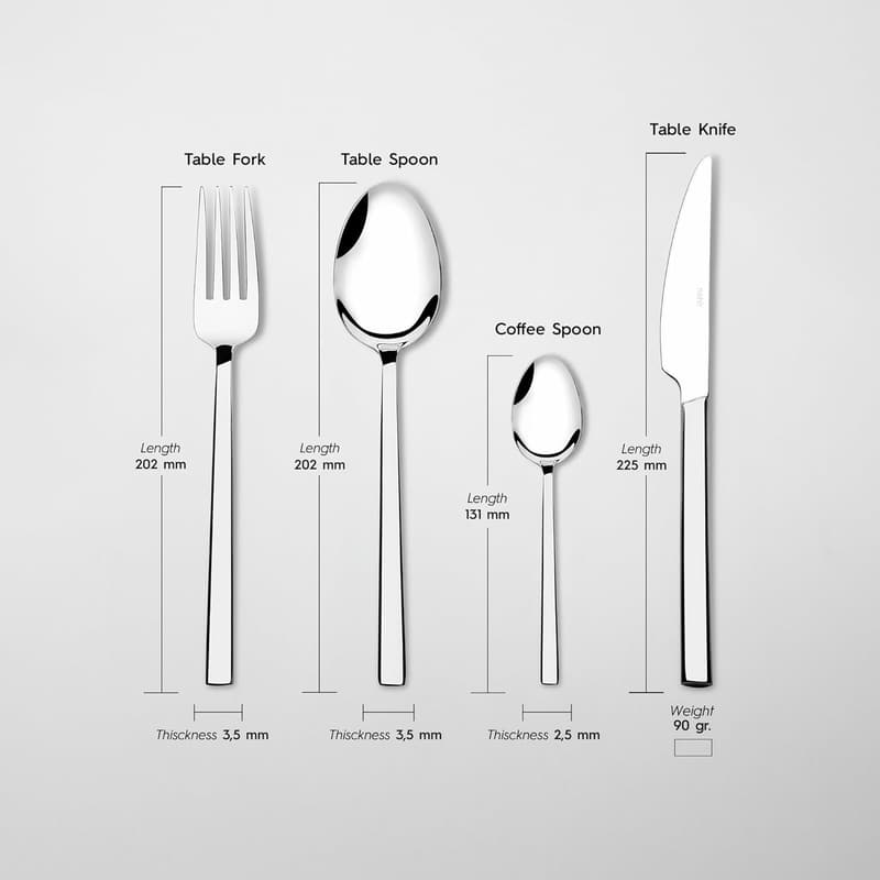 16-teiliges Edelstahl-Besteckset für 4 Personen – Rostbeständig und elegant