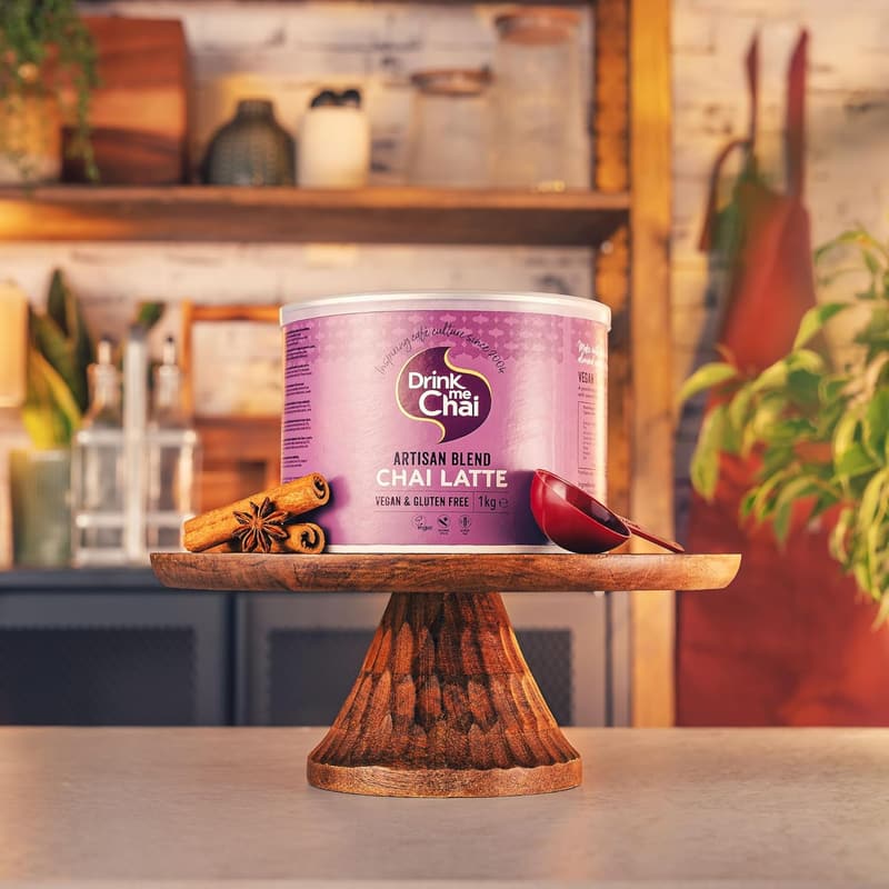 Veganes Chai Latte Pulver 1kg - Artisan Blend, glutenfrei, 50 Portionen