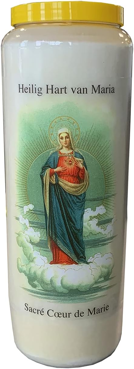 Heilige Novena-Gebetskerze im Glas – 100% pflanzlich, 9 Tage Brenndauer