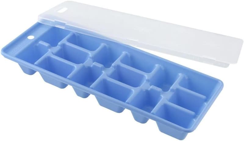 Eiswürfelformer mit Deckel, robuster Kunststoffbehälter, 1 Stück