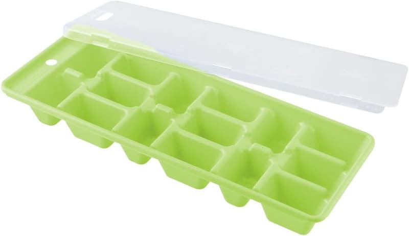 Eiswürfelformer mit Deckel, robuster Kunststoffbehälter, 1 Stück