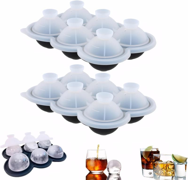 Silikon-Eiswürfelform 2er Set mit Deckel, 4,5 cm, BPA-frei